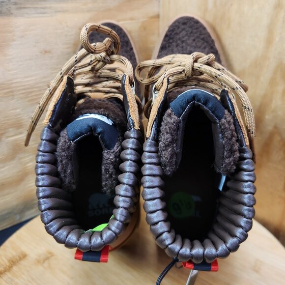 New Sorel Brex Womens Lace Up Chunky Heeled Ankle Boots Booties - Picture 8 of 10